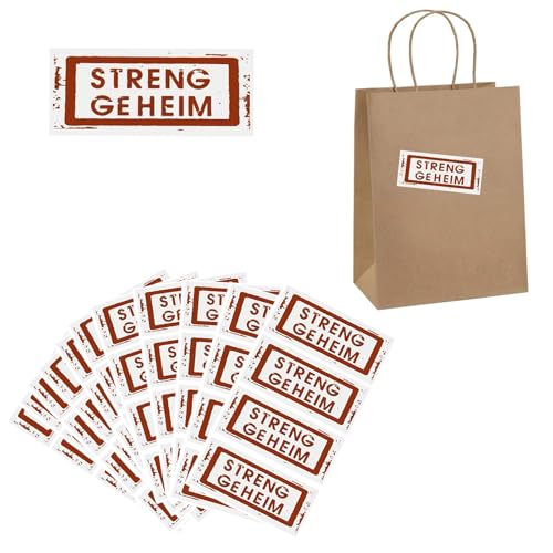 Xinfin 48pcs “Streng Geheim” Sticker Aufkleber für Party...