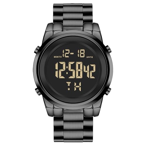 Image of Black Waterproof Digital Wrist Watches for Men Sports Mens Watch