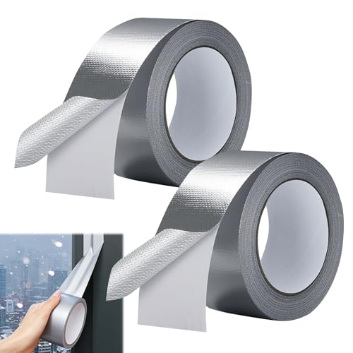 2 Rollen Dampfsperre Klebeband für Unterspannbahn Dach – 5cm x 25m – Hohe Klebkraft Dampfbremse Klebeband, Wasserdicht Dach Klebeband für Dachunterspannbahn, Unterspannbahn Band für Dampfsperren