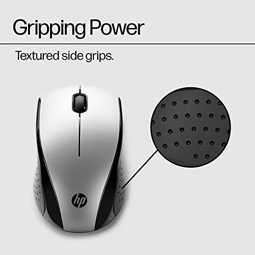 Image of HP X3000 G3 Wireless Mouse Silver, up to 15-Month Battery,Scroll Wheel, Side Grips for Control, Travel-Friendly, Blue LED, Powerful 1600 DPI Optical Sensor, Win XP,8, 11 Compatible (683N9AA#ABL)