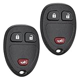 Vurkcy Key Fob Replacement for Chevy Avalanche Suburban Silverado Tahoe Express Equinox Traverse/GMC Sierra Yukon Savana Acadia/Enclave Escalade H2 Outlook, OUC60270 OUC60221 2A4RX-J10, 3 Btn, 2Pcs