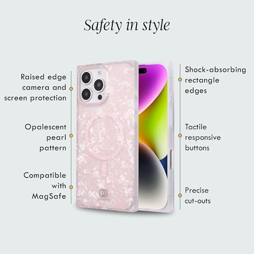 Image of COCOMII Rectangle for iPhone 16 Pro Case, Pink Opal
