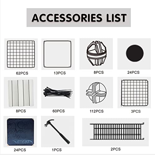 IKARE Gaiola de gato grande, faça você mesmo, para uso interno, casa de animais pequenos, cercadinho