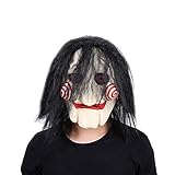Lepy Jigsaw Mask Billy The Puppet Halloween Latex Horror Clown Costume Black