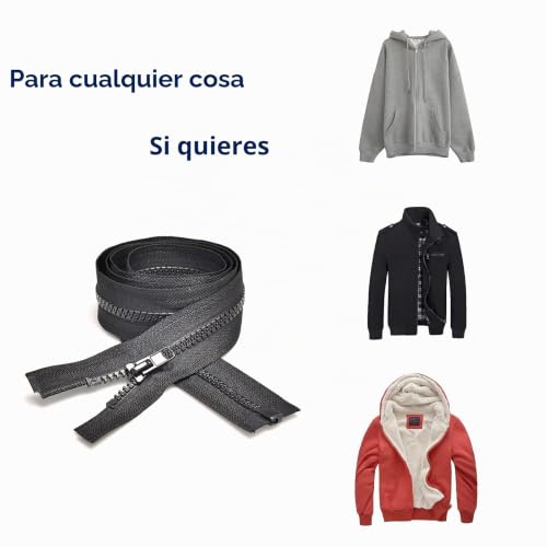 Miniatura 7 de Sawaoke 2 Piezas 5 58 Cm Chaqueta Separada Con Cremallera De Plástico Negro - Para Costura, Sastre, Bricolaje Y Ropa