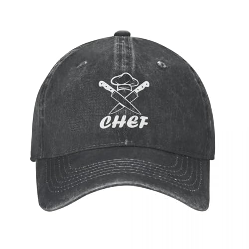 Casquette de baseball denim usé réglable pour éviter la chaleur en cuisine et extérieur