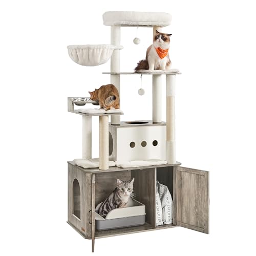 Feandrea 66.9-Inch Cat Tree with Litter Box
