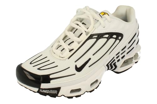 Nike Air Max Plus 3 Big Kids' Shoes (CD6871-001, Black/Chamois-Hyper Blue-White)