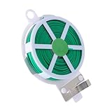 FOMIYES 3 Rollen Flexible Kunststoffbeschichtete Gartenkabelbinder mit Eisenschneider 50m Pflanzenbinder für Kletterpflanzen und Gartenzubehör