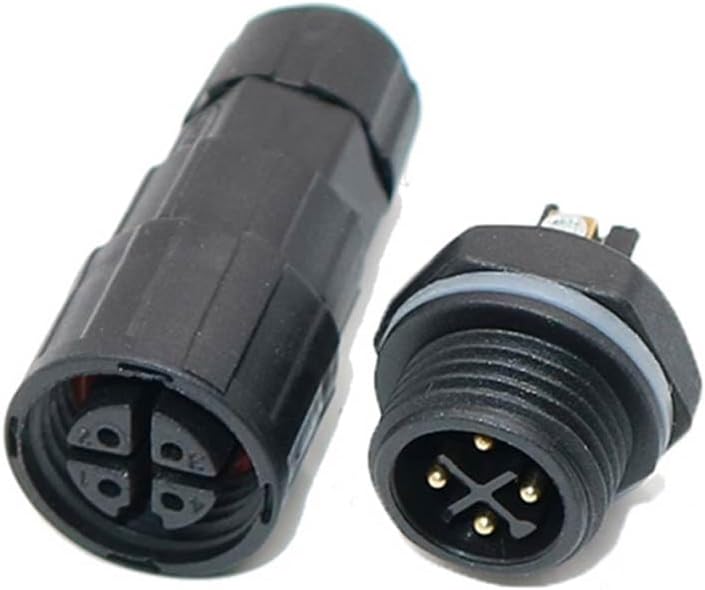 M16 4 Pin Waterproof Connector Led Power Connector Rear-Mounted Board-to-Wire Aviation Plug Screw Lock Line IP68