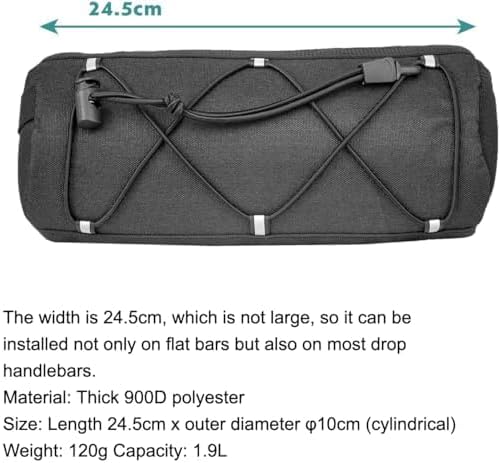 GORIX Bike Front Bag Frame Bag Cycling Handlebar Road Mountain Bicycle (GOOD-DAY) (Black)
