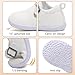 JOINFREE Toddler Shoes Girls Boys Lightweight Dress Shoes Baby Wide Barefoot Flats Fashion Slip On School Shoe Kids Walking Clogs Sneakers White Size 6