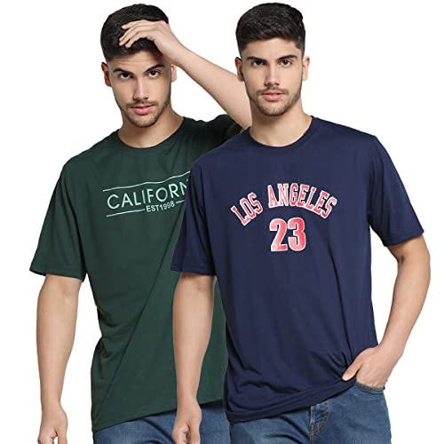 Image of INKKR Men Half Sleeve Printed Roundneck T-Shirt Combo
