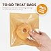 Foranda 100 Pack Cookie Packaging Bags with Seal, 5.7x6.5 Inch Paper Bakery Bags with Window, Heat Sealable & Grease Resistant To Go Bake Sale Sleeves for Treat, Donut, Cake Slice, Scone, Brownie