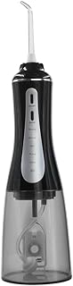 Irrigador Bucal Portátil Inalámbrico, Depósito de Agua de 350 ml, 5 Modos de Limpieza, 6 Boquillas, Recargable por USB-C, Resistente al Agua IPX7, Ideal para el Hogar y Viajes, Color Negro