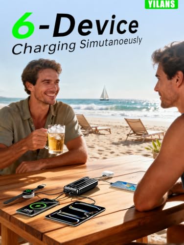 Image of YILANS Portable Charger 50000mAh, 22.5W Power Bank with Built-in 4 Cables | 22.5W Fast Charging, Charges 6 Devices, for Smartphone & Tablet,Gift Ideas,for Frequent Traveler,Commuter,Student
