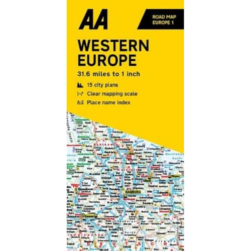 Road Map Europe: Western Europe 1 (AA Road Map Europe)