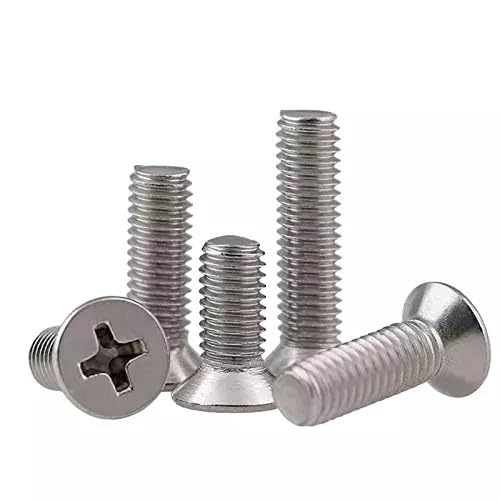 Phillips Drive Countersunk (CSK) Head Screws | Fully Threaded Machine Screws | Nickel Finish for Reliable Fastening (10, 8mm, M3)-picture-11