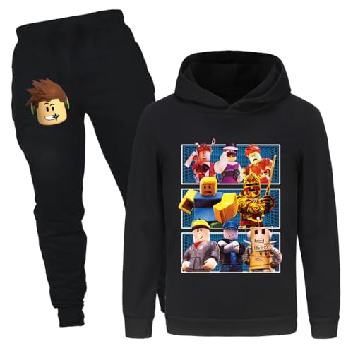 Survêtement enfant dessin animé avec sweat à capuche et jogging pour garçons et filles