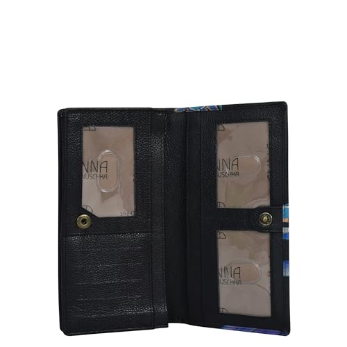 Anna by Anuschka Women's Hand-Painted Leather RFID Two Fold Clutch Wallet3