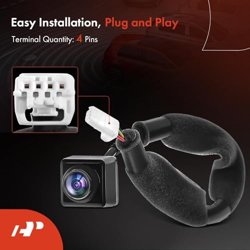 Image of A-Premium Park Assist Camera Rear View Backup Reverse Camera Compatible with Select Nissan, Infiniti Models - 2016-2020 Pathfinder, 2016-2020 QX60 - Replace# 284423JA3C