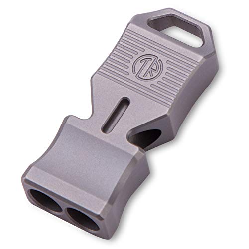 Tacray Titanium Emergency Whistle, Portable Lanyard Keychain Whistle, Loud Whistle Up To 120 Decibels For Emergency Survival, Hiking, Camping, Boating And Pet Training #TOP1