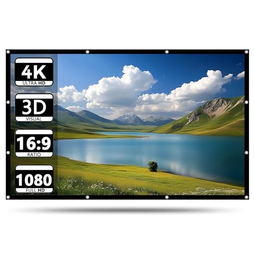 Pantalla de proyección 16:9 plegable anti-arrugas 150 pulg