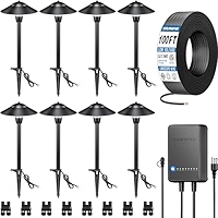 SUNVIE Voltage Pathway Lights LED Landscape Lights Voltage 3W 12-24V 3000K Landscape Lighting Cast Aluminum Waterproof Landscape Path Lights Yard Wal