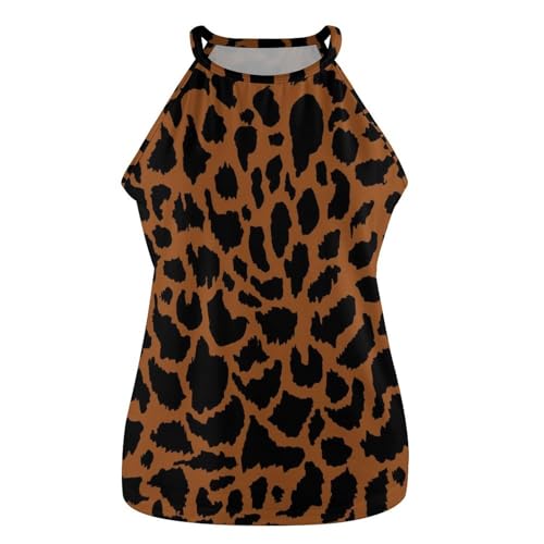 Cowhide Cow Pattern Women's Summer Round Neck Vest Loose Casual Sleeveless Tank Top4