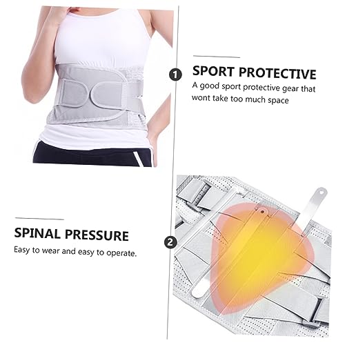 Faja lumbar con soporte de cintura y placa de acero talla S gris miniatura 5