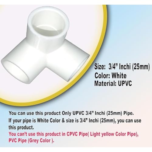 Image of HPF UPVC 3 Way ELBOW 3 /4 inch Inch HEAVY FITTINGS (3 WAY ELBOW -3 /4 inch INCH, 5)