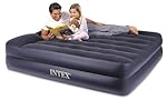 Intex Pillow Rest Raised Airbed with Built-in Pillow and Electric Pump, Queen Bed Height 16.5″