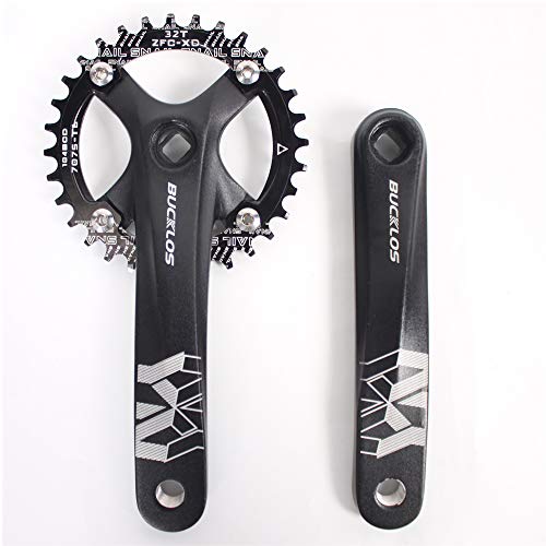 Mtb 170Mm Square Taper Crankset, 104 Bcd Mountain Bike Narrow Wide Tooth Chainring 32/34/36/38/40/42T, Single Speed Round/Oval Chainring And Crank, Fit Shimano, Sram, Fsa #TOP1