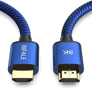 BIFALE 8K HDMI Cable 3ft 2Pack, Nylon Braided 2.1 HDMI Cable Support Dolby Atmos, 8K@60Hz, 4K@120Hz, Dynamic HDR, eARC, 48Gpbs, Compatible with Apple TV, PS5, RTX3080 / 3090, RX 6800/6900 and More