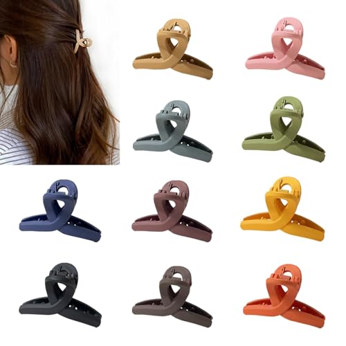 10 Pack Small Hair Clips for Thin/Medium Fine Hair/Bangs, 1.5 Inch Matte Small Claw Clips, Non-Slip Mini Jaw Clips with Gift Box