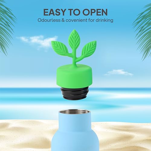 Image of CELLO Kidzbee Gripmate Insulated Stainless Steel Flask 400 ml, Black | 3D Summer Design Double Wall Vacuum Insulated Freezer & Fridge Safe, Rustproof & Leakproof Lightweight School Kids Water Bottle