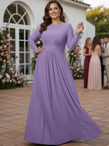 Image of KOH KOH Womens Long Sleeve Flowy Modest Elegant Evening Maxi Dress Gown