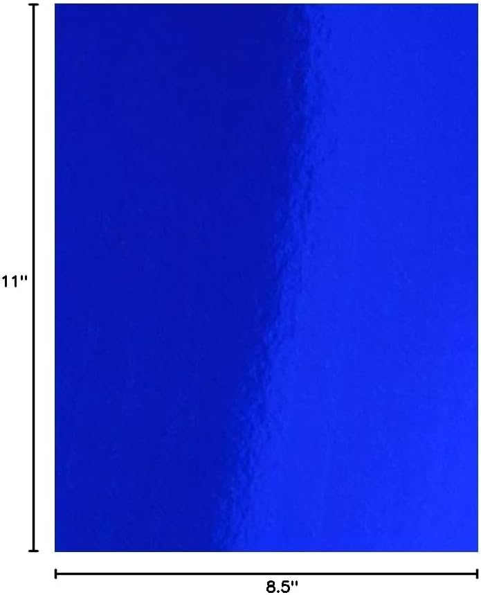 Hygloss Mirror Board Sheets, Blue 8.5x11 – 5 Pack | Reflective Craft Paper for School Projects, Signs & DIY Décor | Shiny, Durable Poster Board for Eye‑Catching Displays