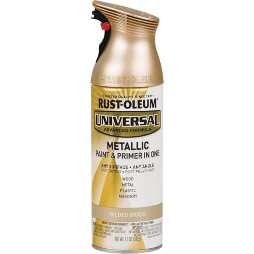 Image of Rust-Oleum 330504 Universal All Surface Metallic Spray Paint, 11 oz, Guilded Brass
