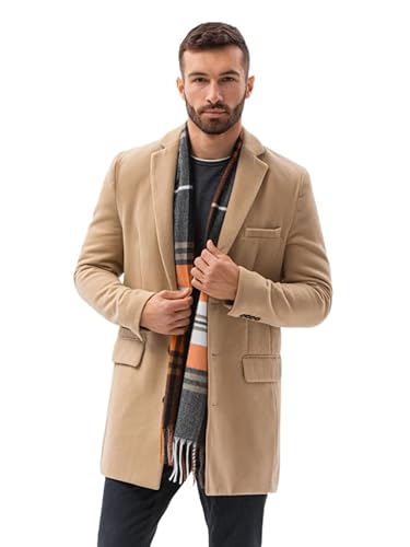 Ombre Herren Mantel Jacke Elegant Herbst Winter Taschen Knöpfen 5 Farben 4 Farben S-XXL Cover