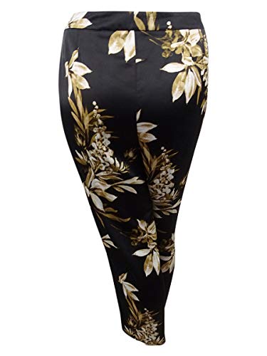 Calvin Klein Women's Plus Size Floral-Print Straight-Leg Pants2