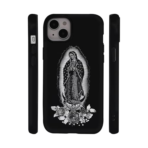qizjio Virgen De Guadalupe Phone Case Shockproof Protective Virgin Mary Our Lady Phone Cover for iPhone 15 Plus/14 Plus