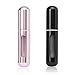 Travel Refillable Perfume Atomizer, 2 Pcs Mini Perfume Set Empty Travel Size Spray Bottle, Portable Pocket Easy Atomizer for Cologne Perfume, Travel Cologne Sprayer with Bag for Neutral, Random Color