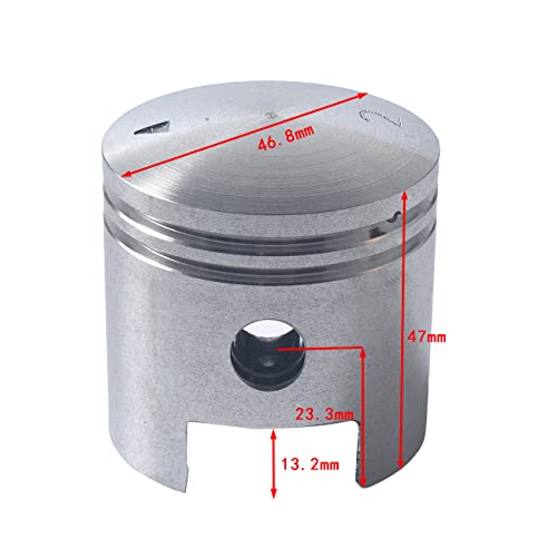 CPVNQMDG 2 Stroke 47mm Piston Fits 80cc Motorised Bicycle Motorized Bike Parts