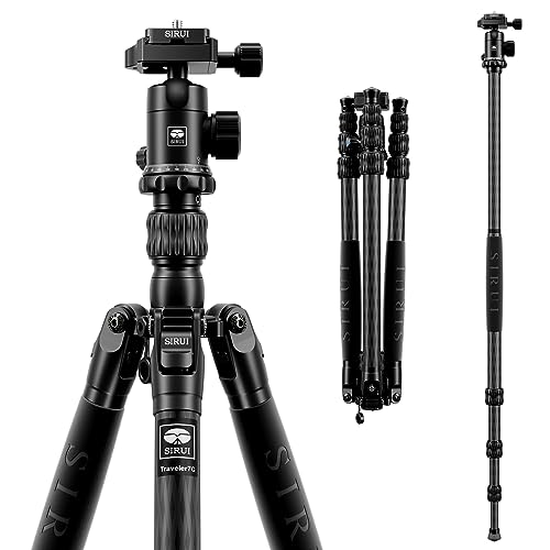 Treppiede Da Viaggio SIRUI Traveler 5AX In Alluminio, Con Testa A Sfera, Pieghevole A 31,5 Cm, Altezza Max 132 Cm, Carico 5kg