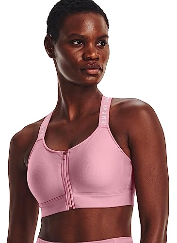 Image of Under Armour Womens Infinity Zip Sports Bra Pink S