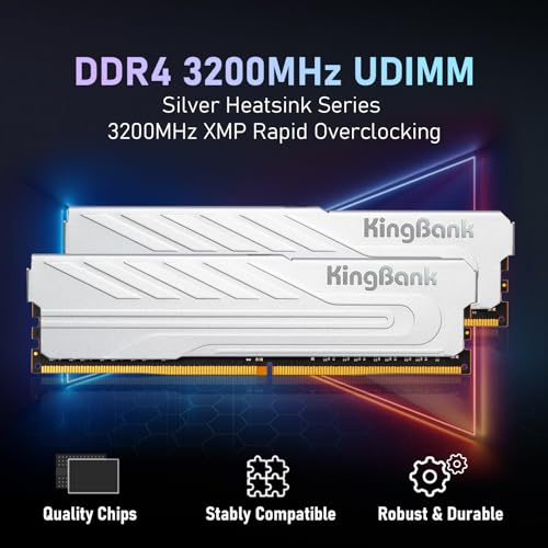 Computer Ram Memory 4k Computer Memory Ram KingBank DDR4 32GB(2x16GB) 3200MHz CL16 1.35V with ...