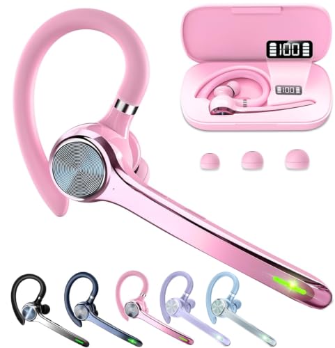 Image of HEIBAS Bluetooth Headset, Wireless Earpiece with Mic for Work