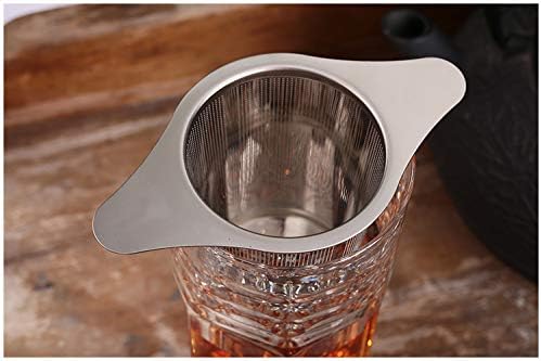 NEPAK 18/8 Stainless Steel Tea Infuser Mesh Strainer 2 Pack Upgraded with Large Capacity Double Handles for Hanging on Teapots, Mugs, Cups to steep Loose Leaf Tea and Coffee