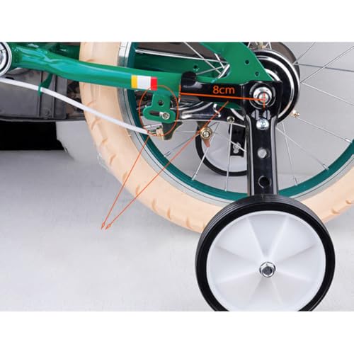 Ruedas de Entrenamiento Ajustables NOLITOY para Bicicleta, Estabilizador Trasero Negro, Ruedas Auxiliares de Equilibrio para Aprendizaje de Bicicleta Infantil miniatura 3